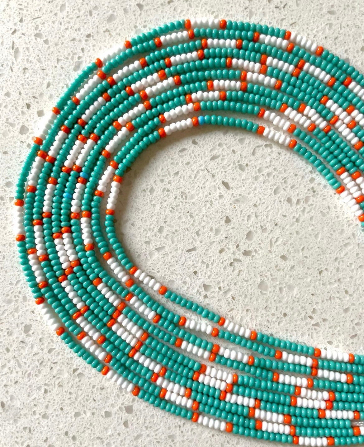 Teal & Orange Anklet