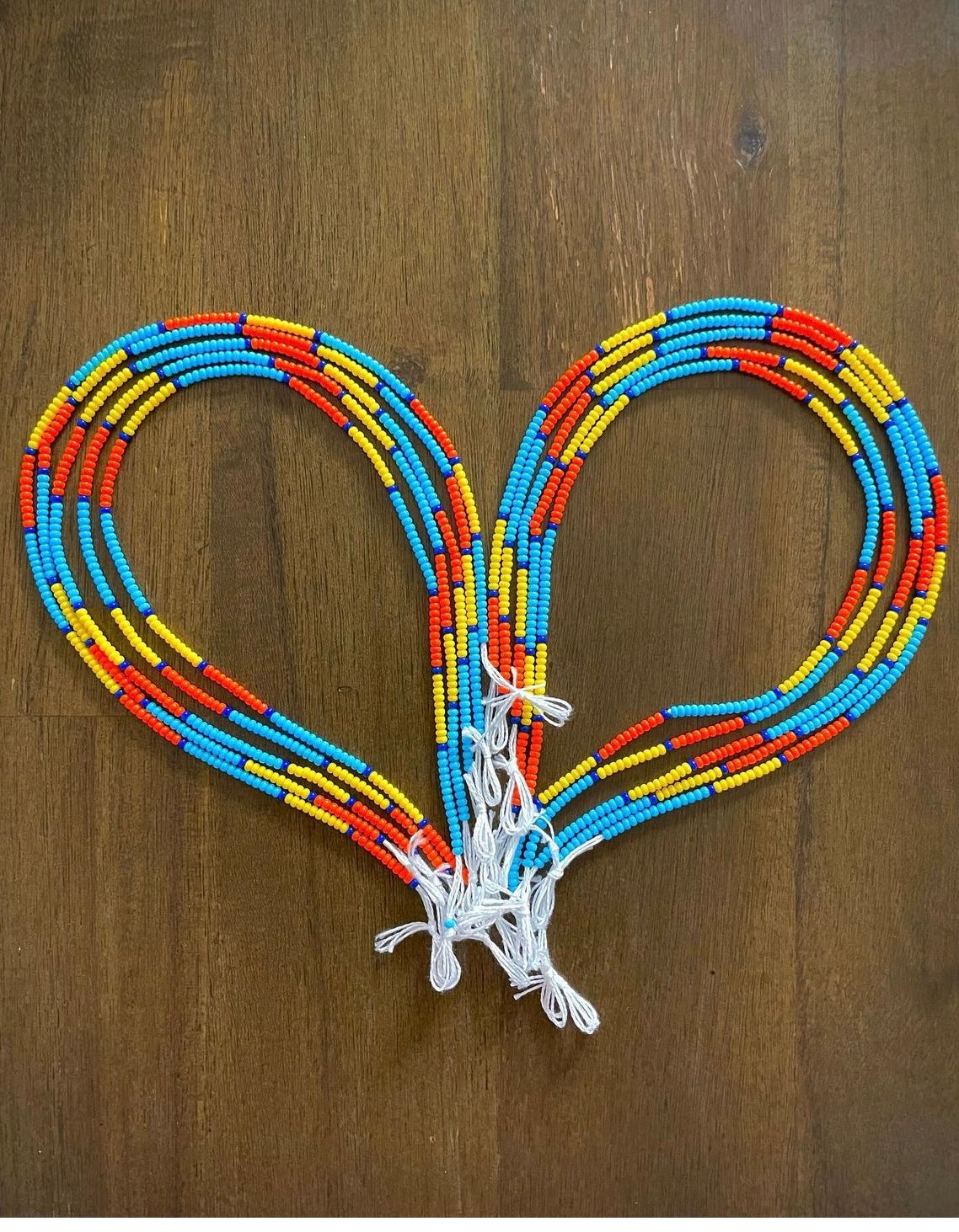 Blue, Orange, Yellow Anklet