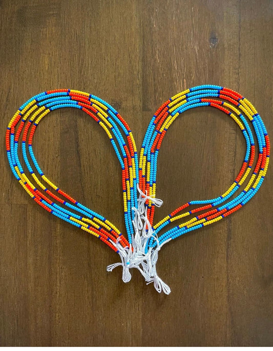 Blue, Orange, Yellow Anklet