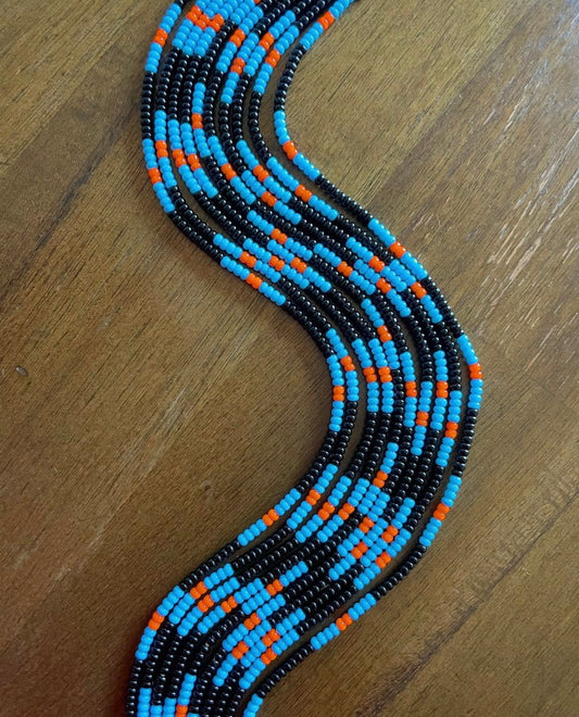 Black, Blue, Orange Anklet